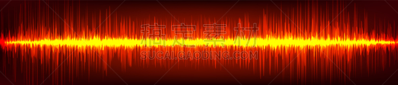 技术,绘画插图,科学,红色,矢量,火焰,波形,褐色背景,概念,设计