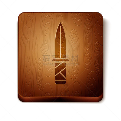 绘画插图,木制,矢量,方形画幅,图标,褐色,白色背景,刀,按钮