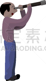 望远镜,男人,彩色图片,衣服,自然,紫色,图像,做,探索