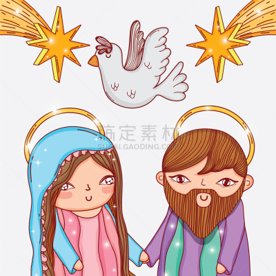 鸟类,星形,约瑟,圣玛丽,Balthazaar,东方三贤士,魔术师,白昼,相伴