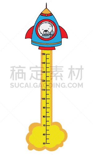 计量器,儿童,熊,墙,火箭,男孩,测量工具,长度,设计,装饰