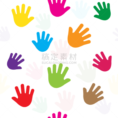 四方连续纹样,绘画插图,多色的,矢量,手,手掌,背景分离,家庭,父母,自由
