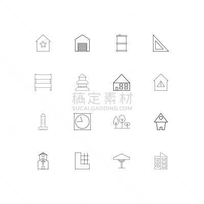 直的,建筑业,建筑体,计算机图标,房屋,三角板,图像,矢量,标志,树
