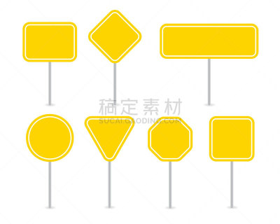 标志,绘画插图,黄色,矢量,警告标识,华丽的,警告标志,汽车,交通,布置