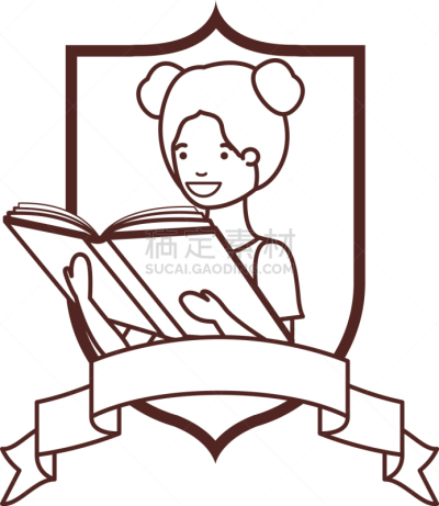 学生,女孩,书,边框,青少年,儿童,人,女人,白昼,读书