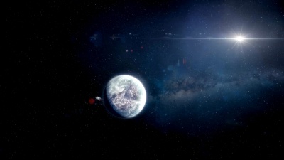 宇宙飞船离开星球
