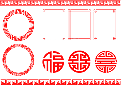 传统,边框,符号,华丽的,背景分离,春节,模板,中国,背景,绘画插图