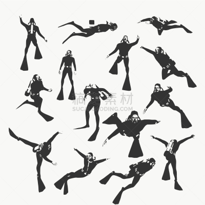 概念,运动,设备用品,动作,水下,潜水,休闲,练习,剪影