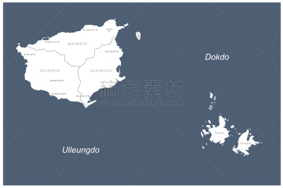 岛,韩国,矢量,东,海洋