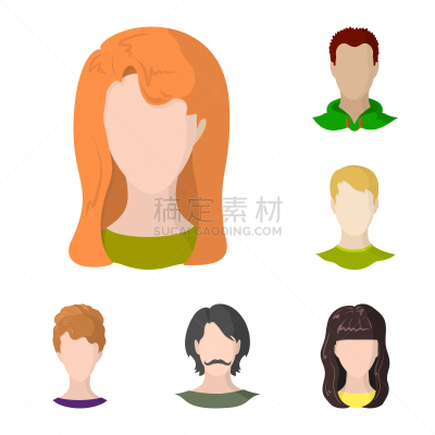人造模特,符号,头像,专业人员,肖像,女人,头发,发型,设计,布置