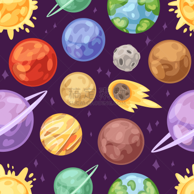 太空,行星,顺序,天文学,图像,矢量,天王星,冥王星,式样,天空