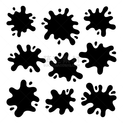 绘画插图,点状,矢量,黑色,白色背景,动物手,分离着色,湿,背景分离,多样