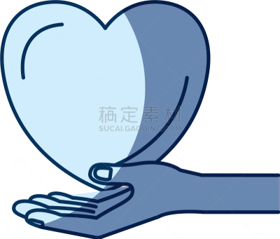 彩色图片,动物手,遮护的手势,手掌,蓝色,人,募捐者,机敏,剪影,给予