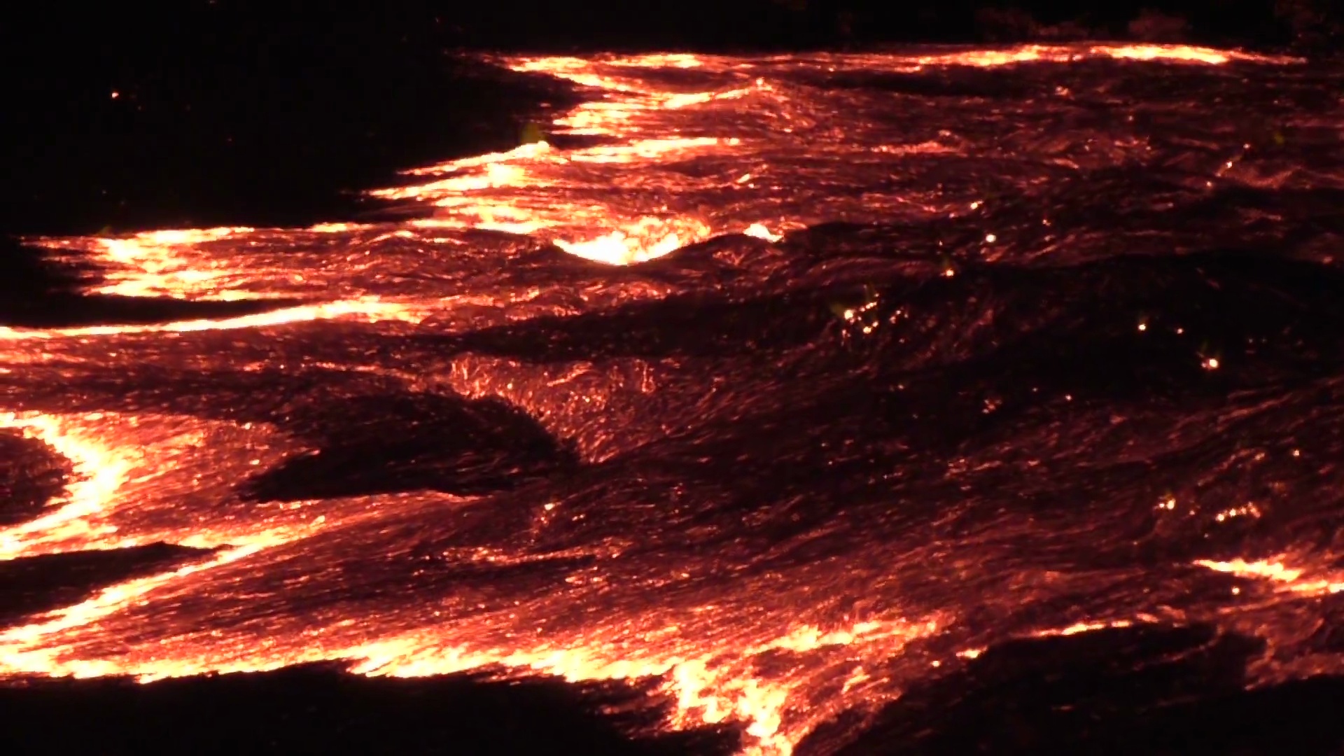 埃塞俄比亚Erta Ale火山的熔岩流