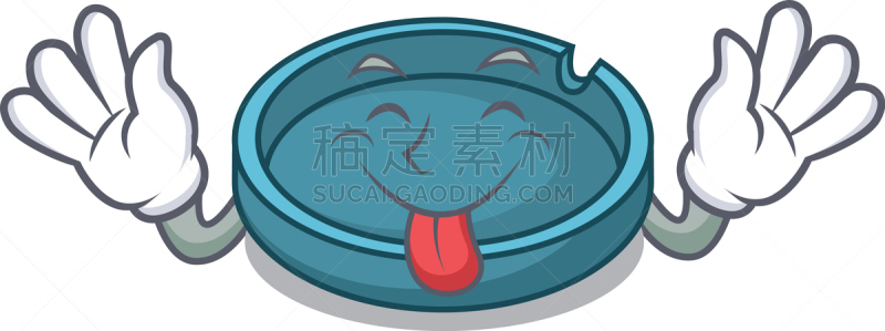 舌头,烟灰缸,吉祥物,时尚,卡通,瘾君子,可爱的,垃圾,性格