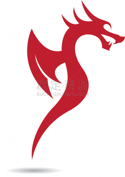 龙,图标,传统,商务,模板,现代,自然美,动物,细毛纤维