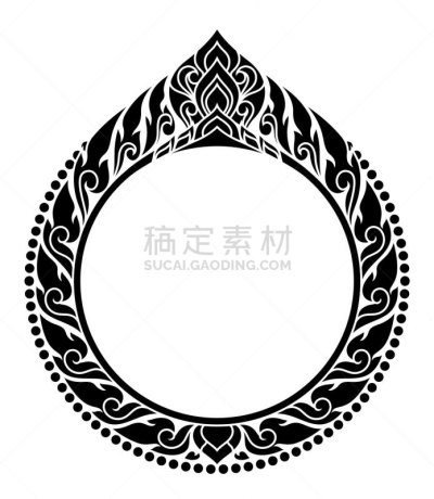 漏字板,圆形,传统,花纹,国境线,边框,自然,符号,垂直画幅,泰国