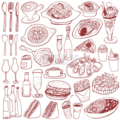 餐馆,绘画插图,菜单,饮料,含酒精饮料,葡萄酒,配方,食品,咖喱,烤肉架