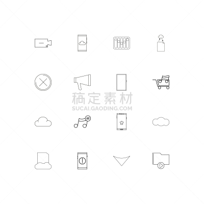 轮廓,直的,计算机图标,扩音器,文档,相机,云,图像,矢量,移开