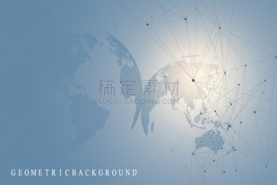 复杂性,抽象,大数据,插画,地球形,深的,数据,主机,复杂,联系