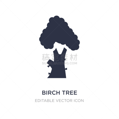 白桦,白色背景,图标,简单,十月,加拿大桦,植物群,公园,榆树,品牌名称