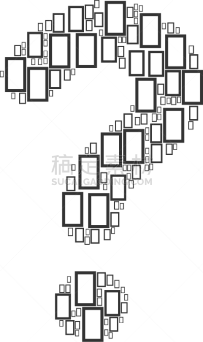 动机,长方形,抽象拼贴画,计算机图标,轮廓线画,几何形状,直的,问号,问题,研究