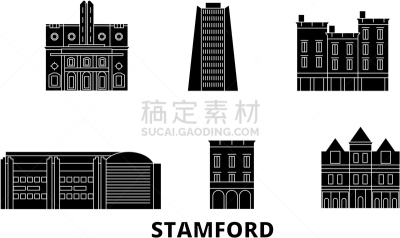 城市天际线,史丹福,美国,平坦的,草坪,公园,英格兰,旅行,布置
