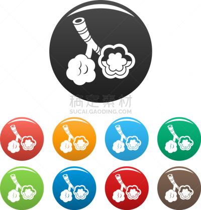 腺泡,彩色图片,计算机图标,生物学,肺叶,分离着色,呼吸运动,白昼,生病,布置