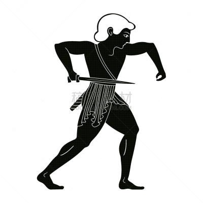 剑,勇士,束腰外衣,奥运会,男人,希腊,装饰
