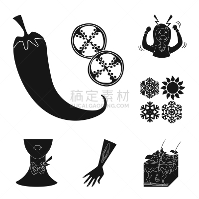 健康保健,分离着色,标志,人造物,热,香料,皮肤病学,雪,女人,下雪