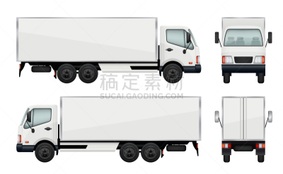 轻量车,白色,分离着色,商务,货物集装箱,汽车,图像,模板,货运,写实