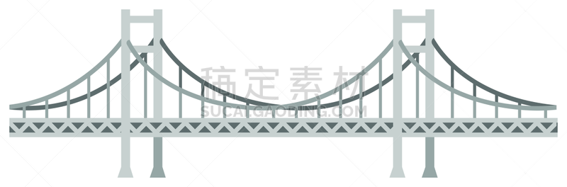绘画插图,矢量,桥,灰色,城市生活,背景分离,海港,现代,建筑业,著名景点