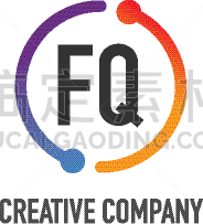 initial letter fq creative circle logo design