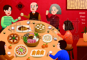 年夜饭,亚洲,传统,海产,春节,家庭,膳食,食品,图像,饺子