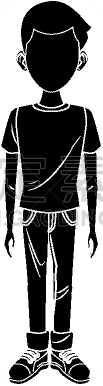 青年男人,卡通,男孩,商务,人,男人,概念,肖像,图像,违约