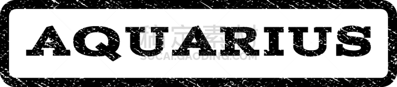 水瓶座,水印,橡皮章,长方形,文字,肮脏的,证章,矢量,海豹,复古