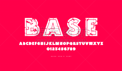 sans serif font with contour