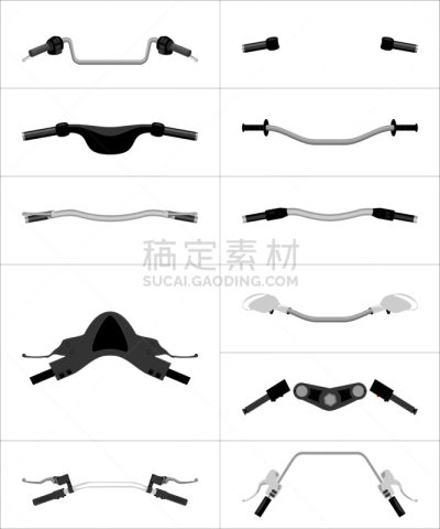 绘画插图,矢量,看风景,摩托车,与众不同,手把,分离着色,白色,刹车,脚踏车