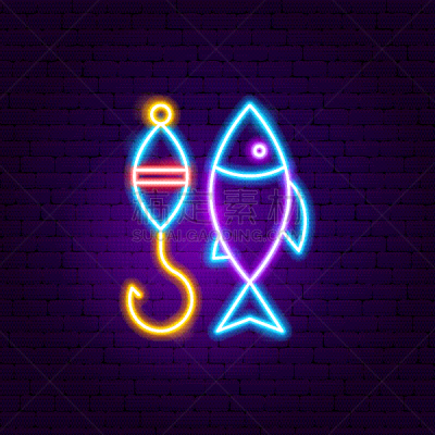 fishing neon sign