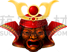 日本武士,面具,恐怖,传统,品红色,饰头巾,逃避现实,日本
