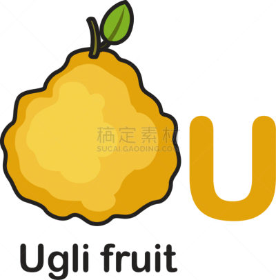 字母,牙买加丑橘,英文字母u,可爱的,背景分离,幼儿园,食品,泰国,小的,动物