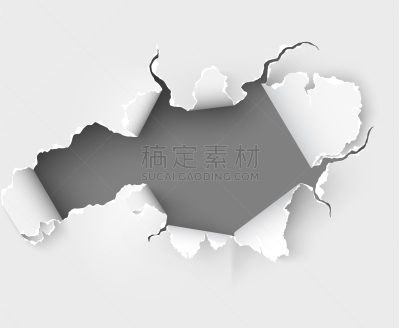洞,撕破的,白色,部分,床单,莫诺湖,想法,纸板,写实