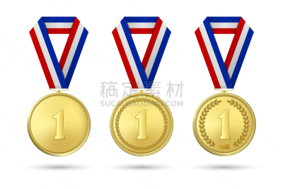 奖,黄金,奖牌,三维图形,图标集,专业人员,运动,写实
