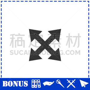 平坦的,箭头符号,四个物体,图标,分离着色,创造力,理论设计标签,商务,概念,准确