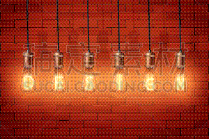 retro edison light bulb text