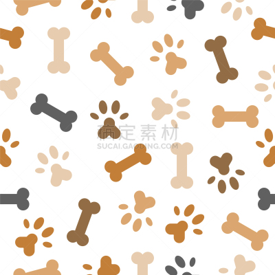 脚印,狗,化妆舞会服,爪子,四方连续纹样,咀嚼骨,扁平化设计,宠物,图像,壁纸
