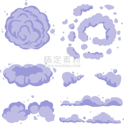 烟,灰尘,分离着色,白色,迅速,云,蒸汽,矢量,布置,收集