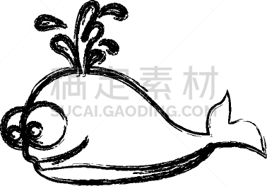 草图,鲸,喷泉,单色调,可爱的,濒危物种,平视角,野生动物,逆戟鲸
