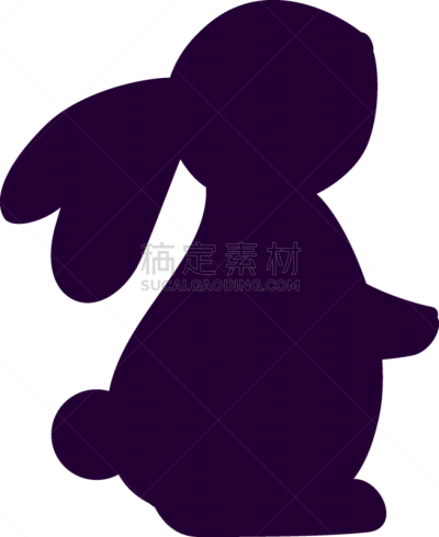 可爱的,小的,兔子,明信片,白昼,自然,复活节,季节,剪影,庆祝