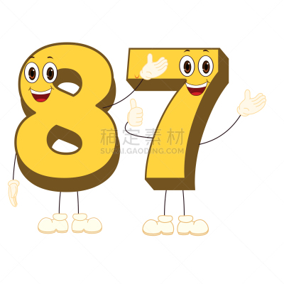 图像,性格,矢量,数字,数字7,数,分数符号,面部表情,人的脸部,剪贴画